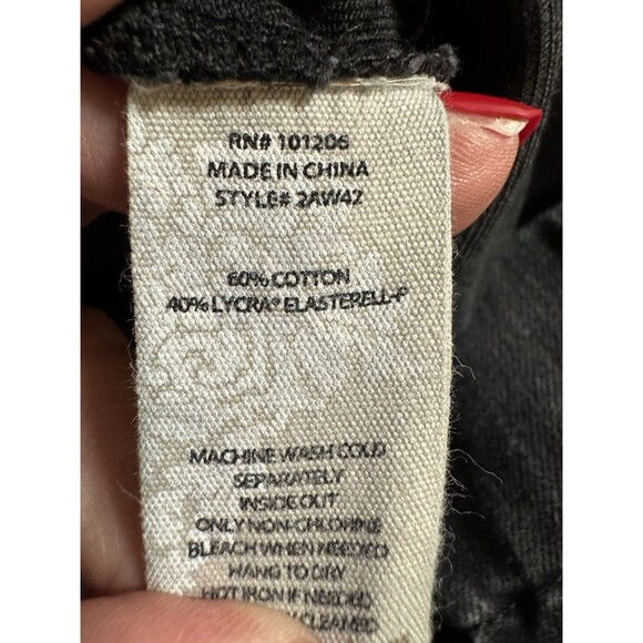 Soft Surroundings Women's XL Pull On Jeans Black Straight Denim Classic Elastic - Picture 6 of 8